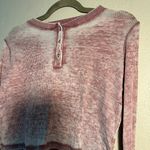 Self Esteem  Pink Faded Cropped Polo Sweatshirt 1/4 Button Lightweight SZ S Photo 5