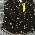 Hilary Radley Floral Black Long Sleeve Blouse Photo 0