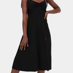 Halara Lace Up Split Hem Dance Midi Dress Photo 0