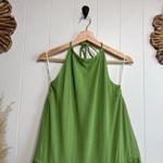 Free People maxi dress tiered halter ruffled cotton open-back Small Photo 1