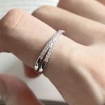 Grogeous Micro Pave Cross Ring Silver Photo 1