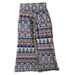 American Rag  Boho Printed Wide Leg Pull On Pants Size L Stretchy Tribal Hippie Photo 1