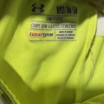 Under Armour  Shorts Womens Medium Semi Fitted Neon Yellow Heat Gear Spell Out Photo 1