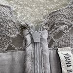 Yoana Baraschi Gray Celestine Silk Lace Sleeveless Cocktail Dress Photo 7