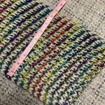 Multi Colored Tan Purple Blue Green Yellow Orange Sequin Knit Infinity Scarf Multiple Photo 6