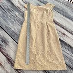 J.Crew NWT  Elsa Cream Lace Sheath Midi Dress with Cap Sleeves Photo 3