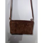 Vintage Karnig Mann Purse Handbag Brown Leather Suede Y2K Shoulder Knot Strap M Photo 2