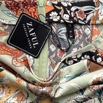 Zaful NWT ~ Sexy  Floral High Slit Ruched Asymmetrical Skirt ~ Women's Size 4 Photo 3