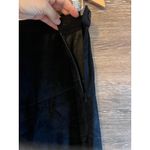 Vintage Midi Skirt black size 14 Strechy Faux suede Elastic waist Grunge Goth Photo 2