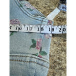 Wild Fable Women's Light Blue Floral Denim Crop Top L Photo 6