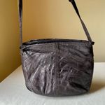 Vintage 90s Brown Genuine Leather Shoulder Bag Boho Festival Crossbody Purse Photo 3