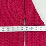 Chico's Crochet Knit Top Pink 3/4 Sleeve Blouse Womens Size 1 Medium Open Weave Photo 1