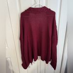No Comment  Plus maroon cable knit open front cardigan size 3XL Photo 4