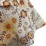 Laura Scott  vintage white flower print button down shirt size 12 Photo 1
