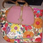 Plum Brand Floral Backpack Purse Bag Photo 0