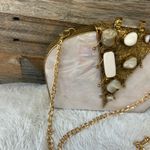 Ramla La Perle Mother of Pearl Brass Gold Clutch with Chain New! Photo 10