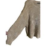 T Tahari  Champagne Metallic Eyelash Knit Pullover Sweater Plus Size 2X NWT Photo 3