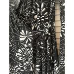 Chico's  Black White Floral Print Long Sleeve Wrap Midi Dress Size 2 (USL) Photo 1