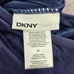 DKNY Blue Scrunch Drape Stretch Padded Swimwear Tankini Tank Top Medium M 10 Photo 5