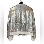 Allegra K Silver Metallic Women's Jacket Medium Photo 1