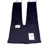 Zenana Outfitters Jeans Womens Size 24 Distressed Straight Raw Hem Cropped Black denim Photo 10