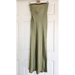 Revolve SNDYS Angelina Neck Tie Maxi Dress Satin Green Size S NWT $125 Photo 5