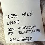 Ambra Italy Floral Print Silk Blend Top Oversized Kaftan Blouse Size L White Size L Photo 5