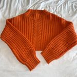 SheIn Orange Cropped Sweater Photo 0