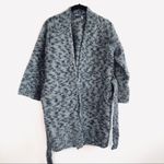 Vince Marled Wool Blend Belted Gray Coat Photo 21