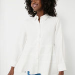 POMANDER PLACE White Ashlen Blouse Size S TUCKERNUCK Holiday Bridal Photo 0