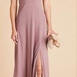 Birdy Grey  Hannah Flutter Sleeve Dress In Dark Mauve With Slit Photo 0