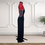 Blondie Nites Beaded Navy Cutout Prom Homecoming Dress Juniors Size 7 Blue Photo 2