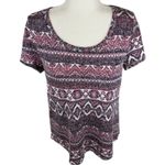 Absolutely Famous  Aztec Print Short Sleeve Top Size M Photo 1