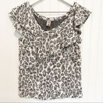 Anthropologie Dolan Savannah Asymmetrical Leopard Print  Blouse Size Small Photo 0