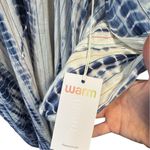 warm Tie Dye Cotton Maxi Bohemian Dress Long Sleeve Large Festival White Photo 4