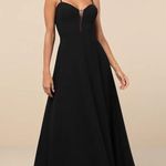 Lulus NWOT Stunning Grace Black Cutout A-Line Maxi Dress Sz M Photo 5