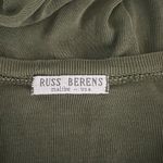 Russ Berens Shirt Women XS Olive Green Basic Layering Neutral Minimalist Vintage Photo 4