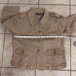 Y2K 3/4 Sleeve Lightweight Jacket Tan Photo 5