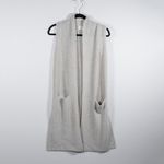 Wilfred Aritzia Olivie Wool Open Front Sleeveless Cardigan Sweater Gray XXS Photo 0