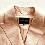 Giorgio Armani Ladies Linen Double Breasted IT 48 US 12 Blazer Blush Pink Photo 5