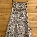 Ruby Rox Y2K  Small Brown White Paisley Polka Dot Strapless Dress Homecoming Prom Photo 0
