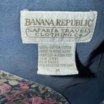 Banana Republic Vintage Safari & Travel Floral Cotton Denim Printed Jean Vest M Photo 5