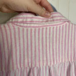 Alexis  for Target pink stripe linen blend belted dress short sleeve small L25 Photo 11