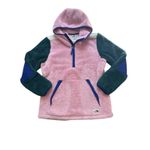 The North Face Campshire Hoodie Womens Medium Pink Green Colorblock Fleece Photo 1