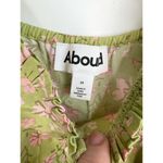 Abound  Green and Pink Floral Ruched Camisole Crop Top Spaghetti Straps Size M Photo 7