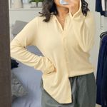 Ann Taylor Ribbed Long Sleeve Button Down Photo 0