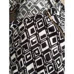 Susan Lawrence Size LP Black And White with Zipper Accents Blouse Photo 4