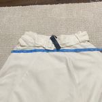 T Tahari  Ivory A-Line Skirt with Buckle Detail Photo 6