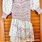Saks 5th Avenue NEW Saks 70/21 NWT Floral Smocked & Tiered Dress Pink White Floral Size M Photo 10