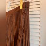 Coldwater Creek  Faux Suede Chocolate Brown A-Line Maxi Skirt side zip L Photo 4